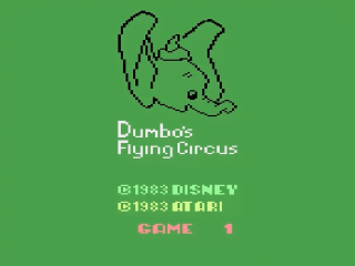 Dumbo's Flying Circus title screen for Atari 2600